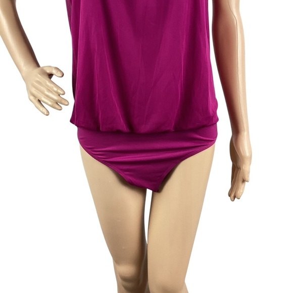 Express Halter Neck Bodysuit Size M Purple - Picture 3 of 7